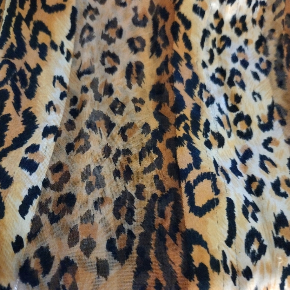 Leopard skin silk scarf
